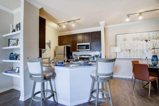 Fully Equipped Kitchens And Dining at Residence at Midland, Midland, Texas
