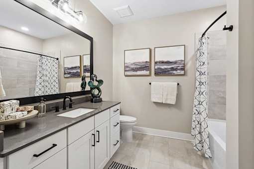 Vintage Bakers Crossing bathroom with frameless shower door - Gallatin, TN