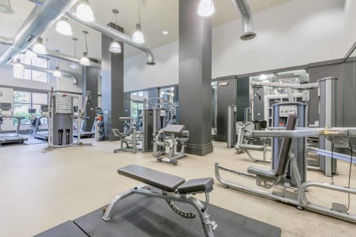 our apartments have a gym with plenty of equipment