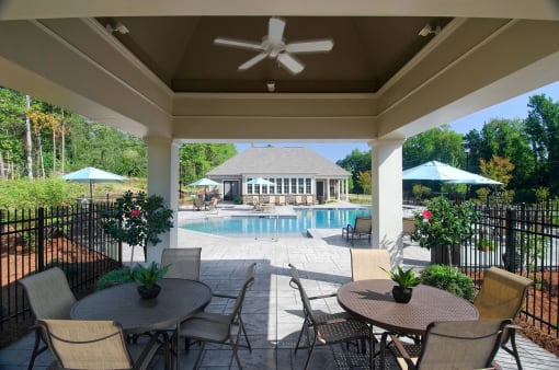 picnic area by pool