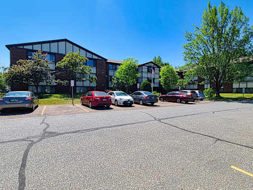 Country Park entrance and tenant parking lot