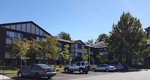 Country Park entrance and tenant parking lot