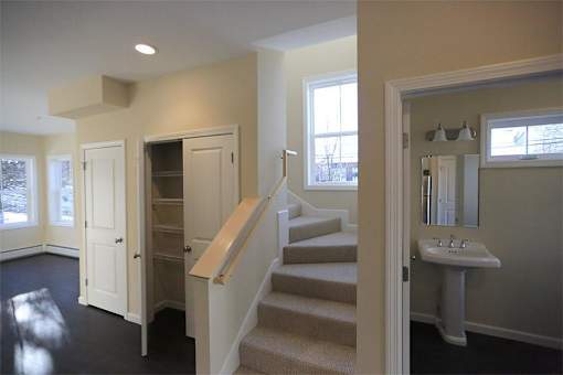 Stairway to second floor of apartment