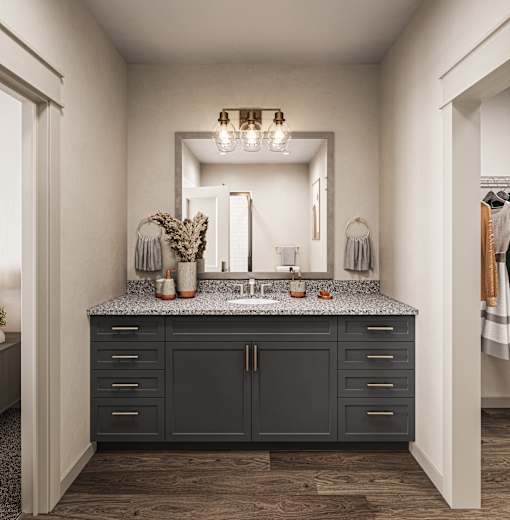 the master bathroom  nathan homes