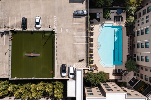 Pool Aerial View at Vista Germantown, Nashville