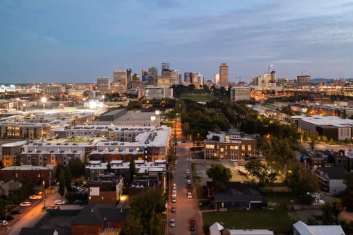 Drone Cityscape View at Vista Germantown, Tennessee, 37208