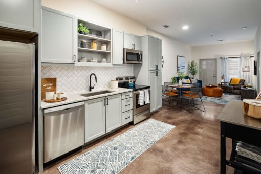 Kitchen And Living Area View at Vista Germantown, Tennessee
