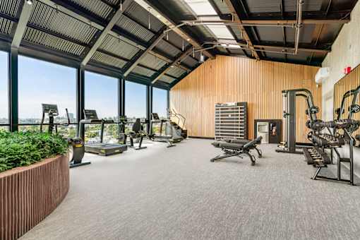 Penthouse level fitness center
