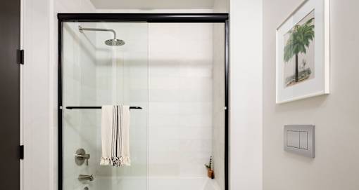 Deep bathtubs with rain shower heads