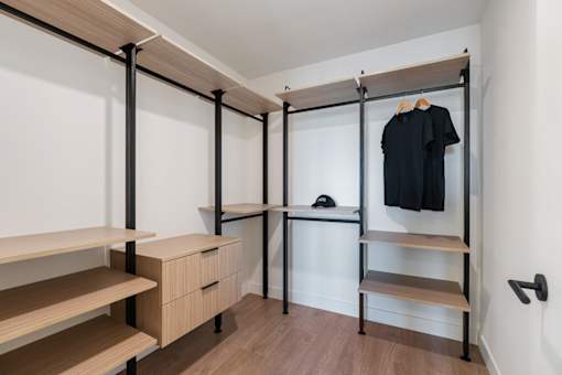 walk-in closets in select units