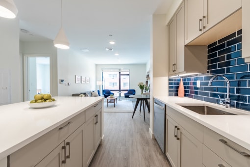 Two-Bedroom Apartments in Beverly, MA
- Holmes Beverly- Stainless-Steel Appliances with Modern Style Cabinets and Kitchen Island