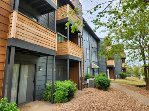 the building in which the apartment is located at The Lodge Apartments, Tulsa Oklahoma