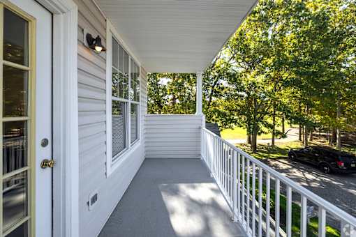 Large balcony facing the Blue Heron Pines Golf Course