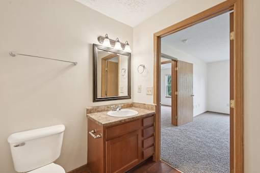 Bathroom with Mirror at Dooley's Orchard, Lewis Center, Ohio