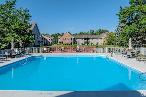 A swimming pool with the text "3FT/4IN" on the side.
