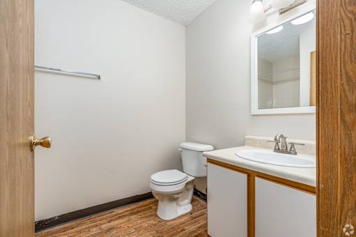 Bathroom of a River Valley apartment home in Lancaster, OH.