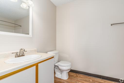 Bathroom of a River Valley apartment home in Lancaster, OH.