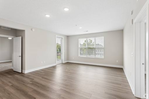 Large living area of an apartment home at Tiffany Flats in Columbus, OH.