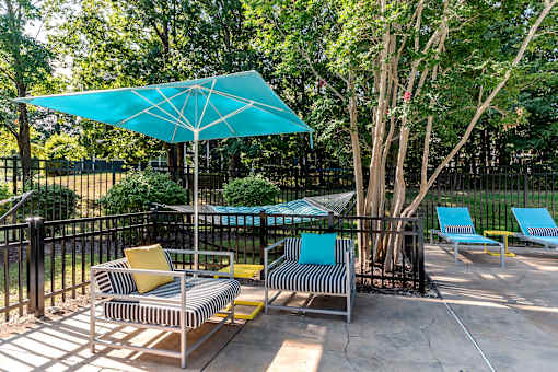 Pool lounge area