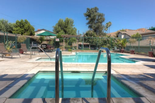 Pool and Spa at CASTAIC LAKE SENIOR VILLAGE, California