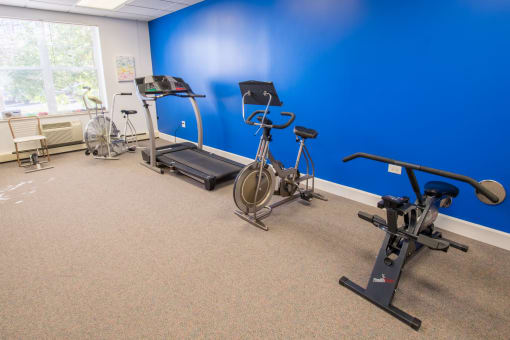 Fitness Center at Lakewood Towers Senior Apartments in Lake Villa, IL