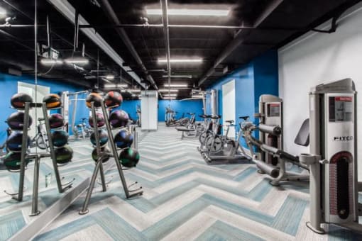 Fitness Center With Updated Equipment at The Mason Mills Apartments, Georgia