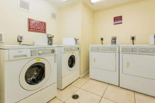 on-site laundry facility with washers & dryers