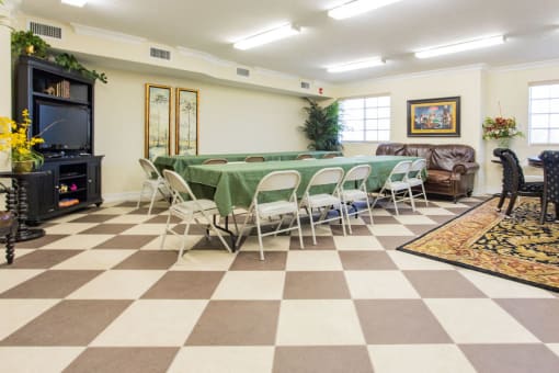 community room with dining tables