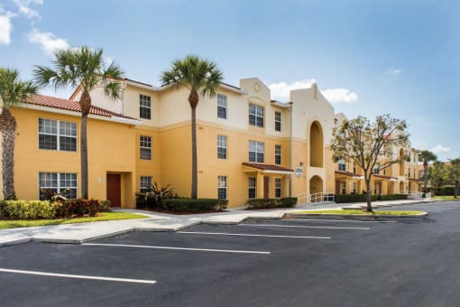 There is plenty of on-site parking at Crystal Lake Apartments