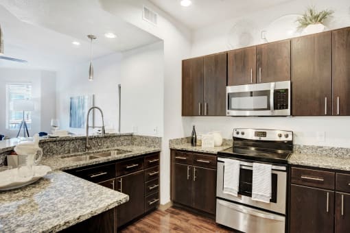 Kitchen area at The Lennox, Las Vegas, NV