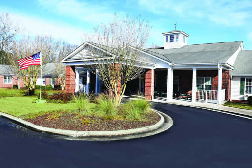 Senior Care Facility Entrance at Spring Arbor of Kinston