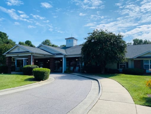 Senior Care Facility Entrance at Spring Arbor of Raleigh in Raleigh, NC