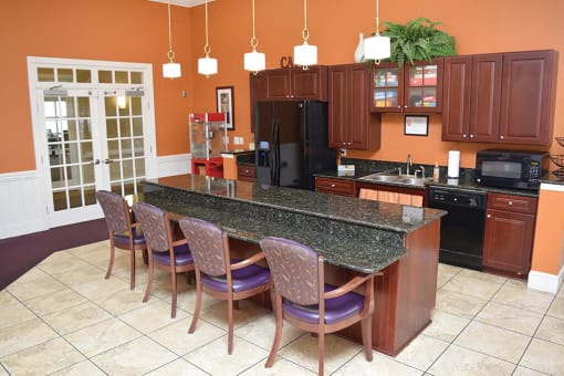 Granite Counter Tops In Kitchen at Spring Arbor Senior Living, Spring Arbor of Greensboro, Greensboro, NC