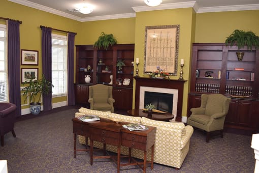 Expansive Living Room at Spring Arbor Senior Living, Spring Arbor of Greensboro, North Carolina