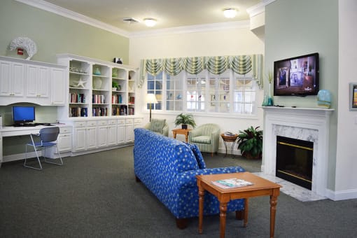Library and Media Room  at Spring Arbor of Outer Banks, Kill Devil Hills, NC, 27948