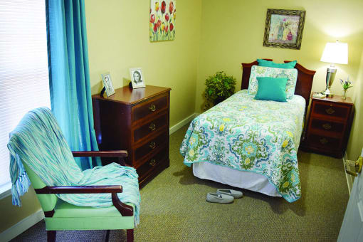 Beautiful Bedroom at Spring Arbor of Rocky Mount