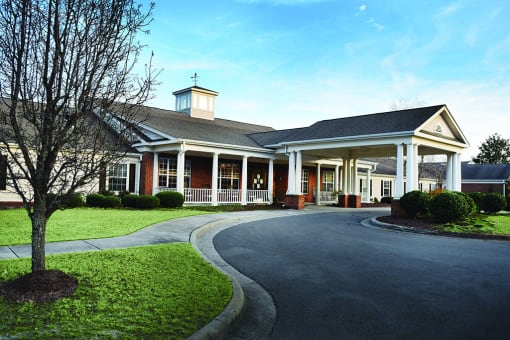 Senior Care Facility Entrance at Spring Arbor of Wilmington in Wilmington, NC