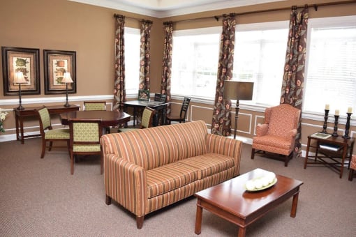 Game room at Spring Arbor Senior Living, Spring Arbor of Winchester, Winchester