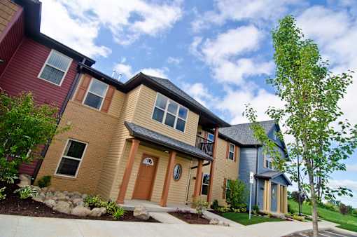 Exterior at the Quarry Apartments in DeWitt Michigan