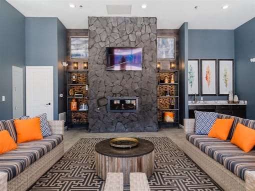 Clubroom With Fireplace at Watermark on Twenty Mile, Parker, CO