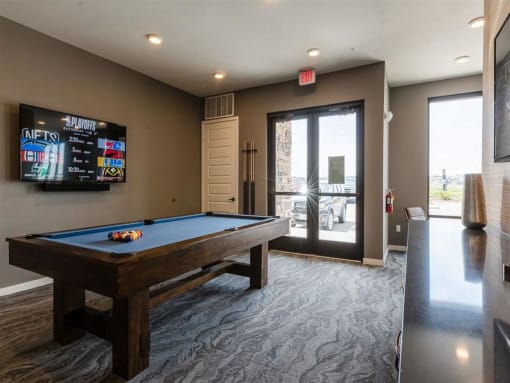 Billiards Table In Clubhouse at Watermark on Twenty Mile, Parker