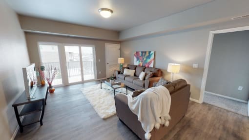 Spacious Living Room at Upscale Living at the Grand off 45th, North Dakota, 58104