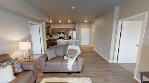 living room at Upscale Living at the Grand off 45th, Fargo, ND 58104