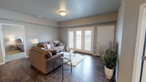 Living Area at Upscale Living at the Grand off 45th, North Dakota