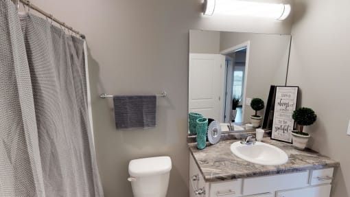 Modern Bathroom at Upscale Living at the Grand off 45th, Fargo, ND