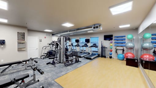Modern Fitness Center at Upscale Living at the Grand off 45th, Fargo, ND 58104