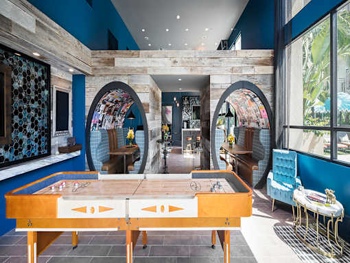 Game room at Vida North Park, San Diego