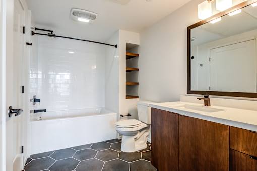 Bathroom with tub at Vida North Park, San Diego, CA