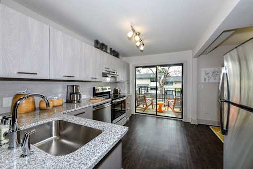 kitchen with windows