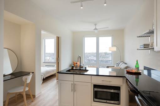 Kitchen at Lyndy Apartments, Minneapolis, MN, 55408